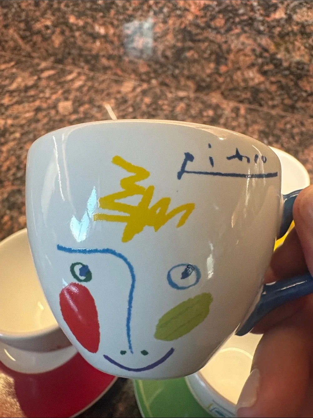 Masterpiece Editions Picasso 4 Espresso Cups with Decorative Plates